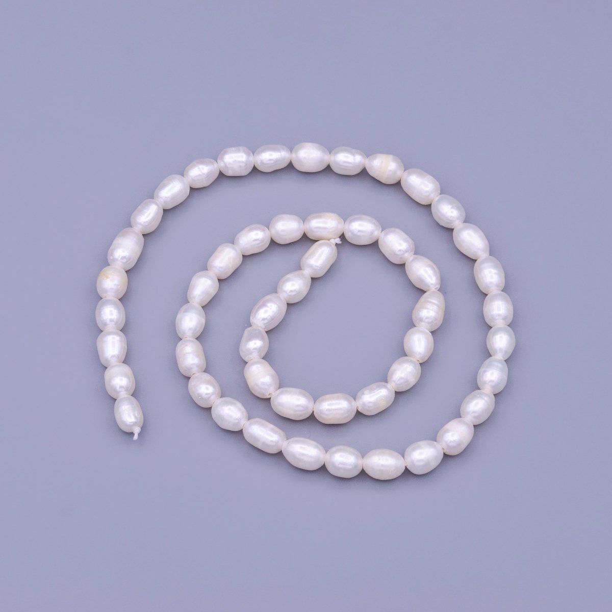 5.3mm Freshwater Pearl Oval 50 Pieces/Strand Jewelry Making Findings Supply | WA-1669 Clearance Pricing - DLUXCA