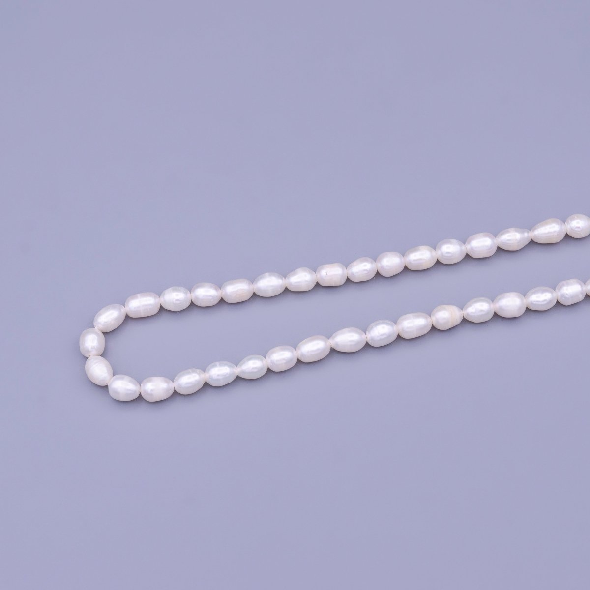 5.3mm Freshwater Pearl Oval 50 Pieces/Strand Jewelry Making Findings Supply | WA-1669 Clearance Pricing - DLUXCA