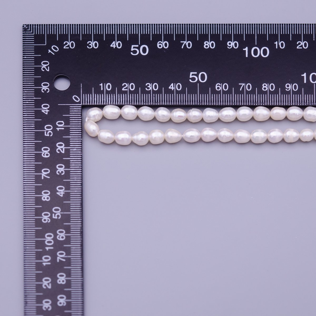 5.5mm AAA Natural White Freshwater Pearls Beads 51pcs Full Strand | WA-1325 Clearance Pricing - DLUXCA