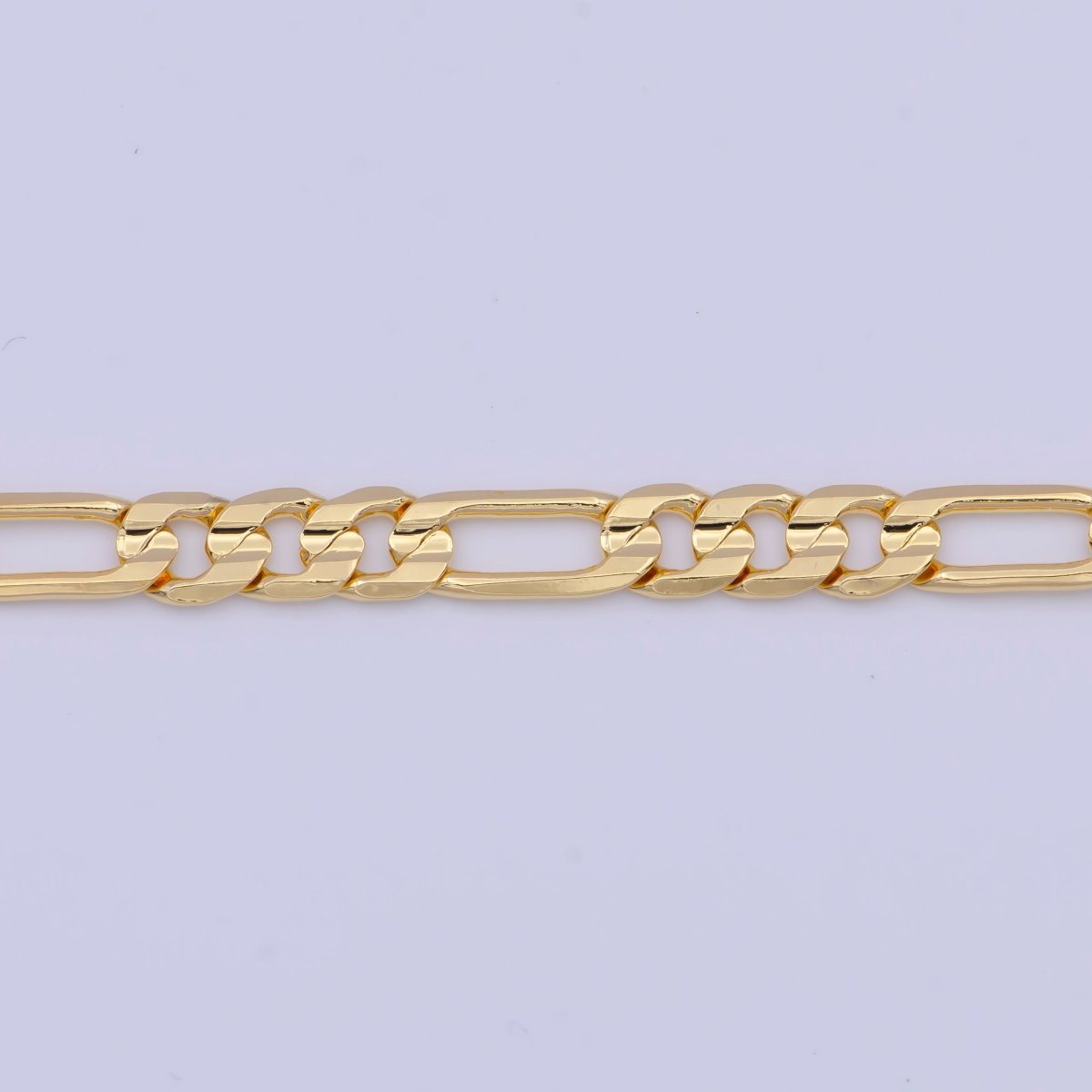 5mm Figaro Chain Necklace Women in Gold Chunky Gold Necklace Figaro Link Chain Necklace Unisex Jewelry | WA-1120 Clearance Pricing - DLUXCA