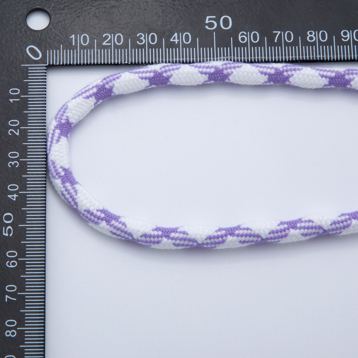 5mm Light Purple - White Braided Summer Sport Cord Necklace Bracelet Finding by Yard | Roll - 1636 - DLUXCA