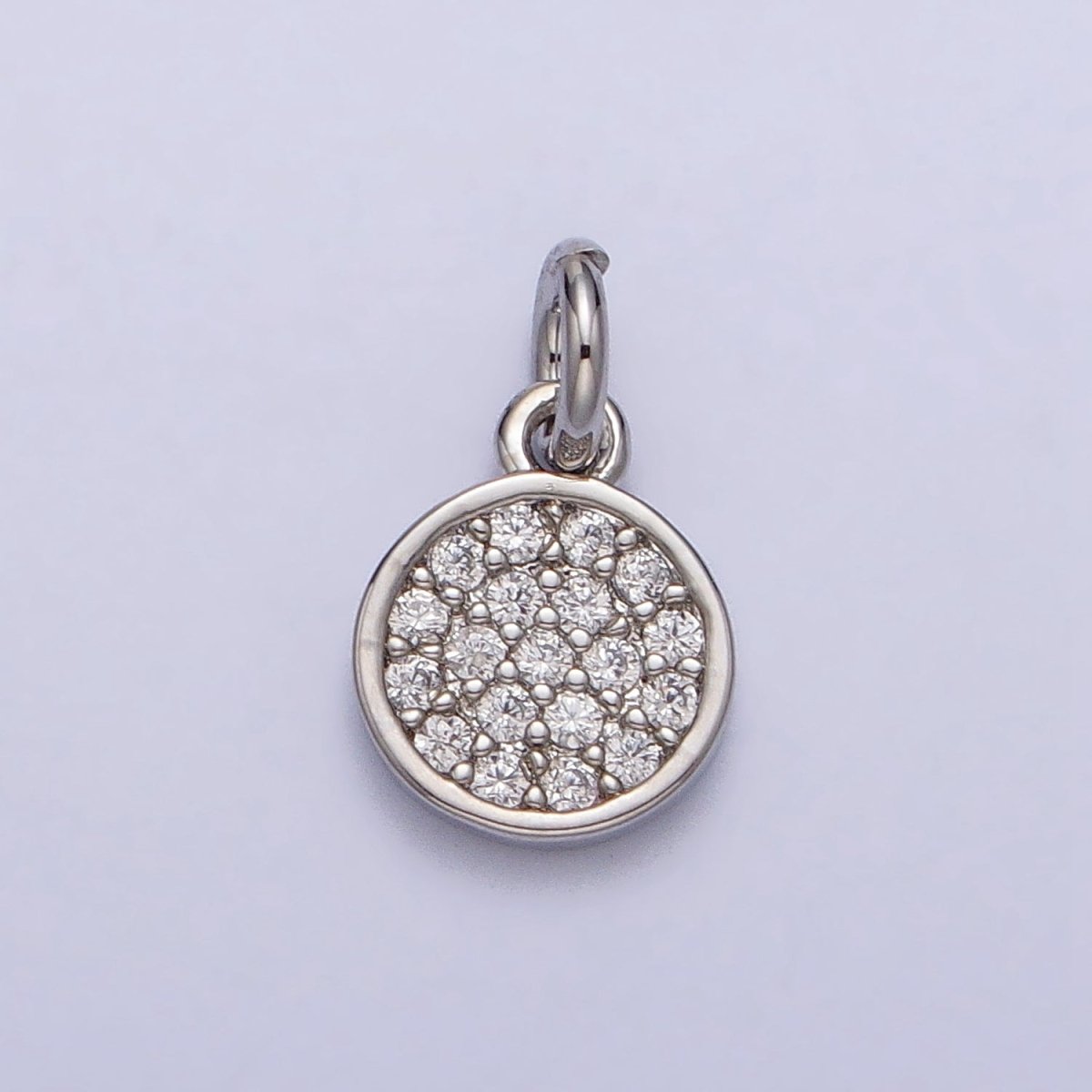 6.5mm Clear Micro Paved CZ Round Add-On Charm in Gold & Silver | AC309 AC310
