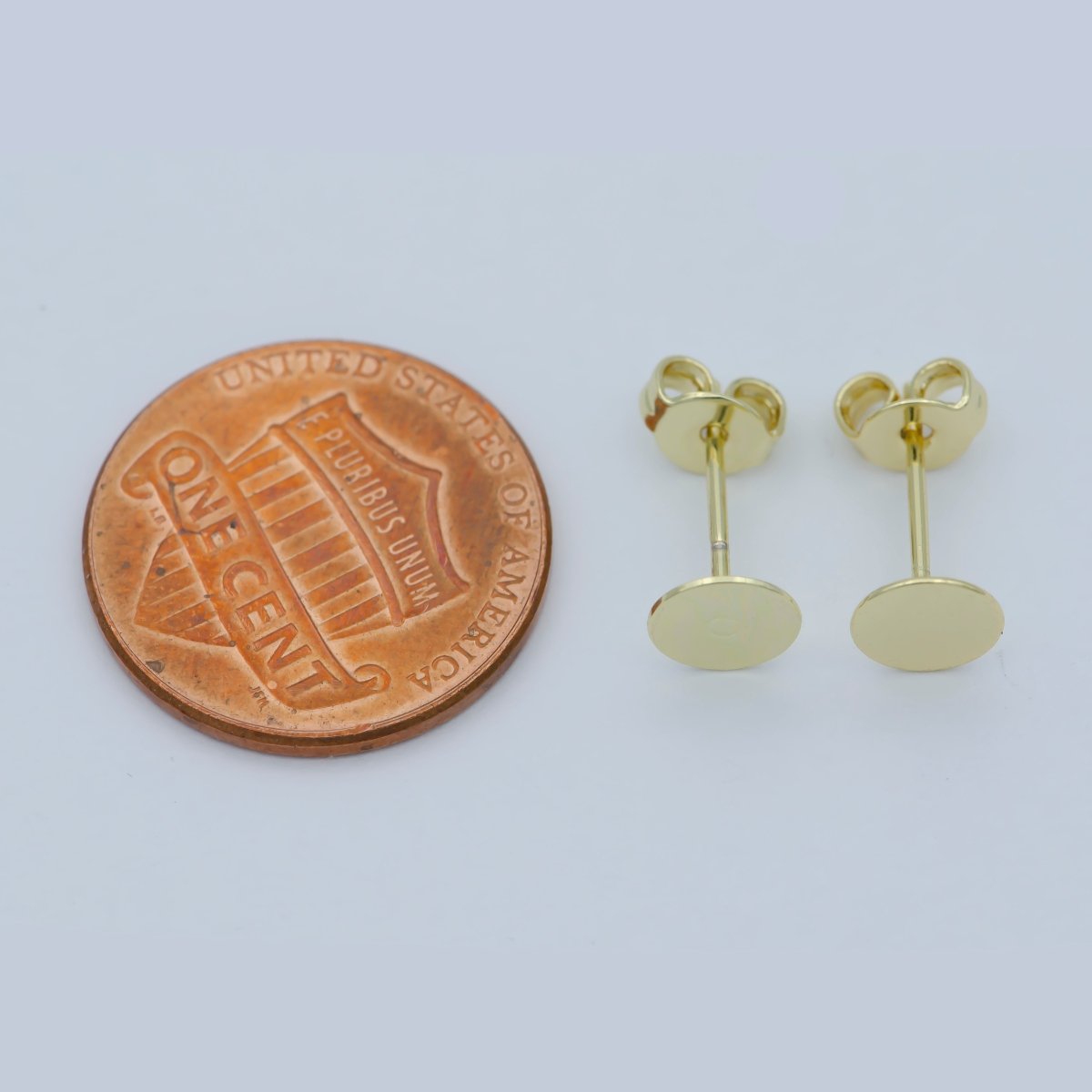 6mm, 8mm, 10mm Round Gold Earrings • Gold Stud Earrings • Circle Stud Round Tack Disc • 14k Gold Filled Geometric Round Earrings Post Stud L-391 L-392 L-393