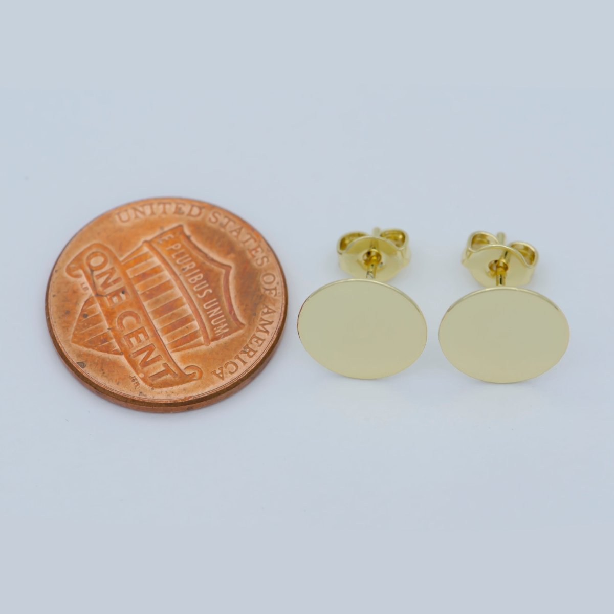 6mm, 8mm, 10mm Round Gold Earrings • Gold Stud Earrings • Circle Stud Round Tack Disc • 14k Gold Filled Geometric Round Earrings Post Stud L-391 L-392 L-393