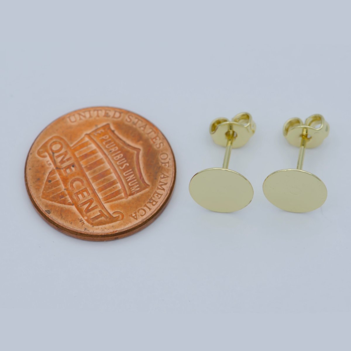 6mm, 8mm, 10mm Round Gold Earrings • Gold Stud Earrings • Circle Stud Round Tack Disc • 14k Gold Filled Geometric Round Earrings Post Stud L-391 L-392 L-393