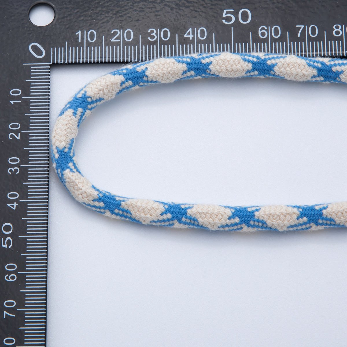 6mm Blue - Beige Braided Summer Sport Cord Necklace Bracelet Finding by Yard | Roll - 1642 - DLUXCA
