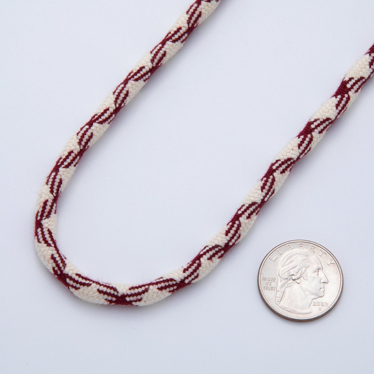 6mm Dark Brown - Beige Braided Summer Sport Cord Necklace Bracelet Finding by Yard | Roll - 1648 - DLUXCA