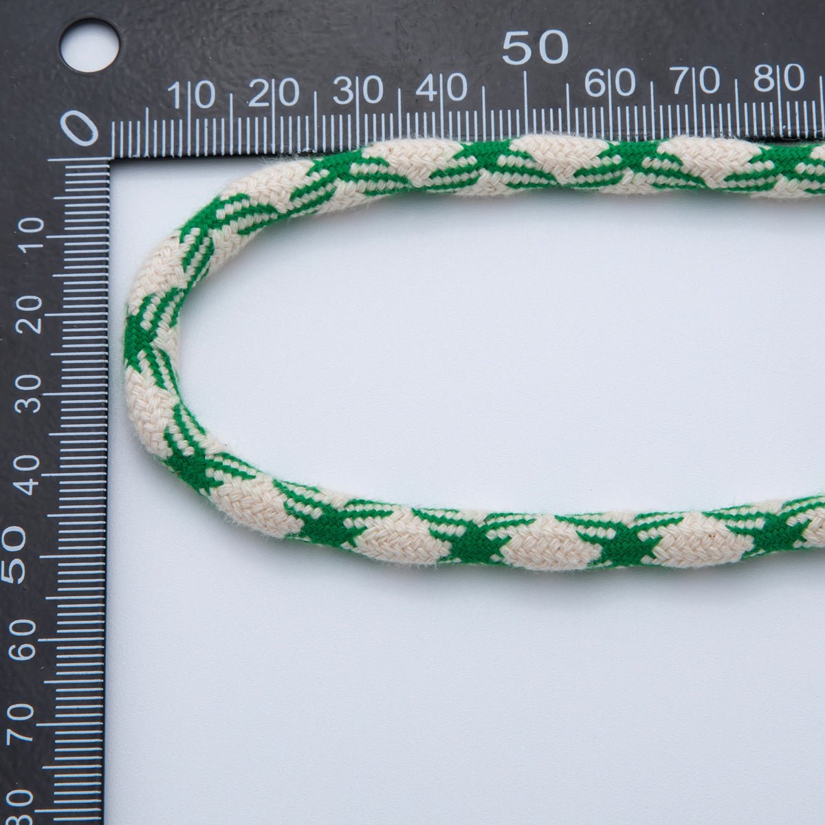 6mm Green - Beige Braided Summer Sport Cord Necklace Bracelet Finding by Yard | Roll - 1644 - DLUXCA