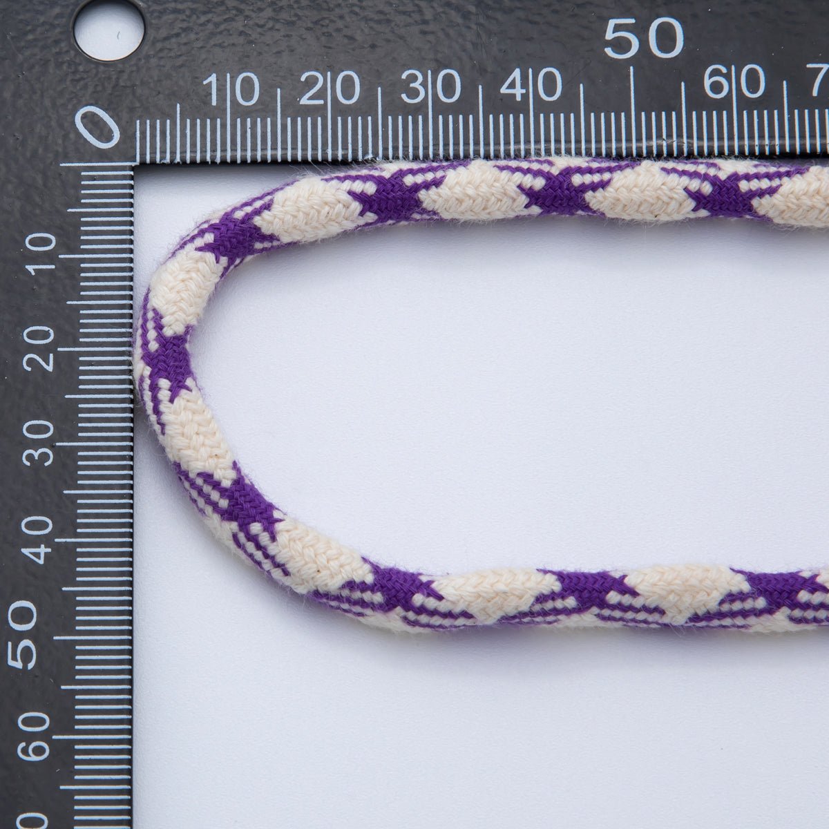 6mm Purple - Beige Braided Summer Sport Cord Necklace Bracelet Finding by Yard | Roll - 1641 - DLUXCA