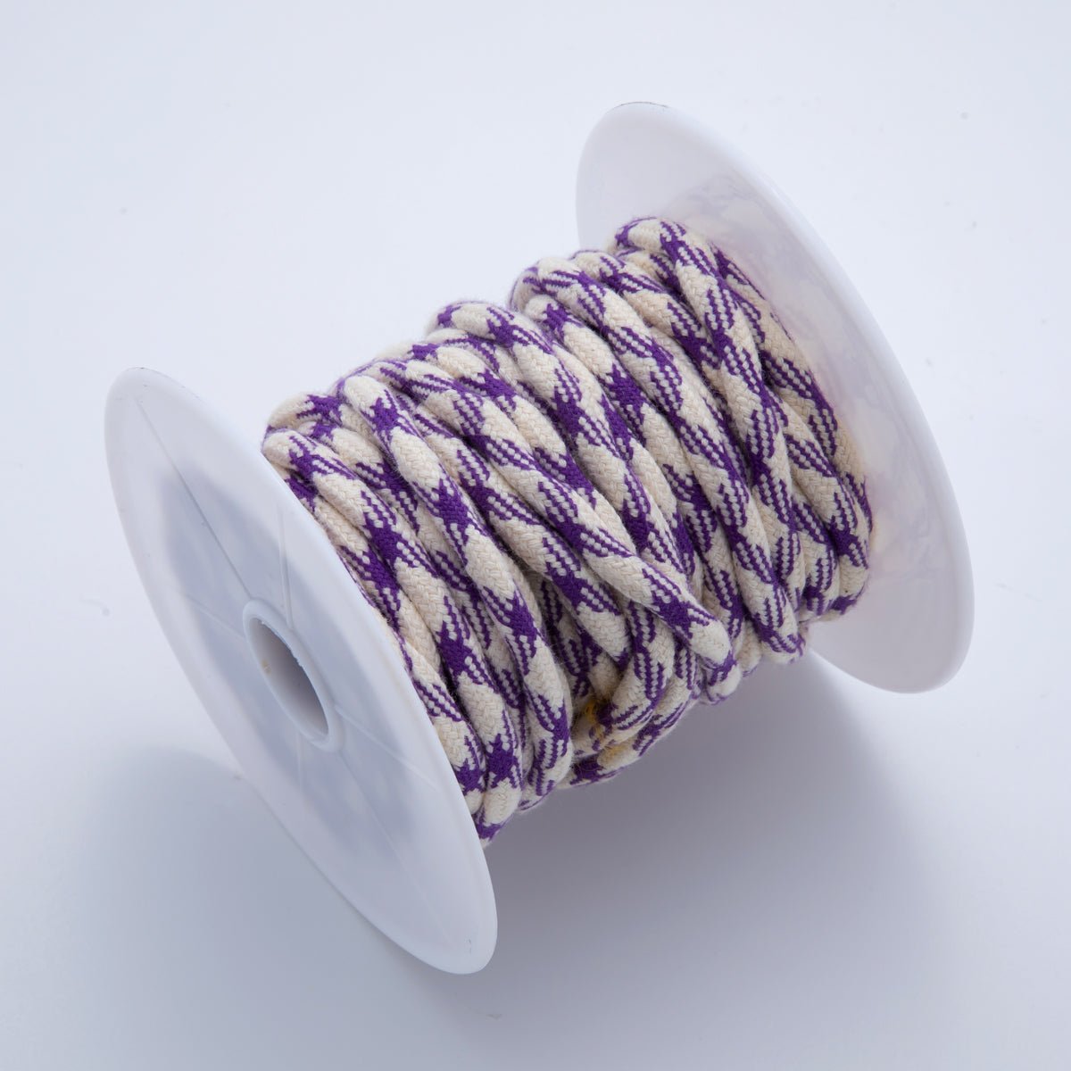 6mm Purple - Beige Braided Summer Sport Cord Necklace Bracelet Finding by Yard | Roll - 1641 - DLUXCA