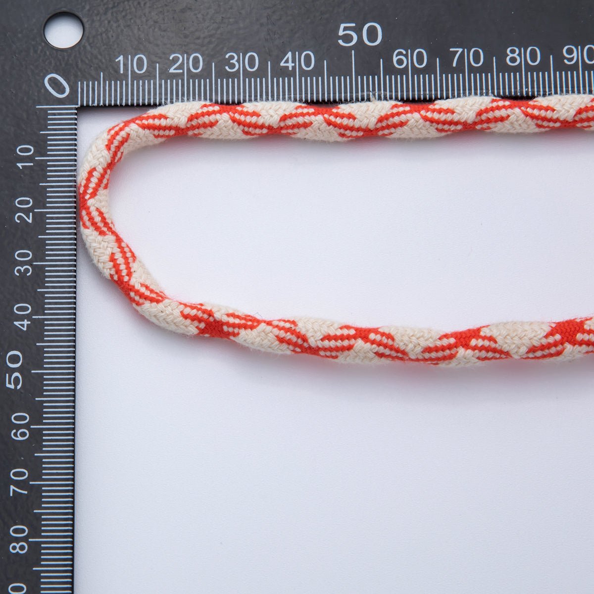 6mm Red - Beige Braided Summer Sport Cord Necklace Bracelet Finding by Yard | Roll - 1639 - DLUXCA