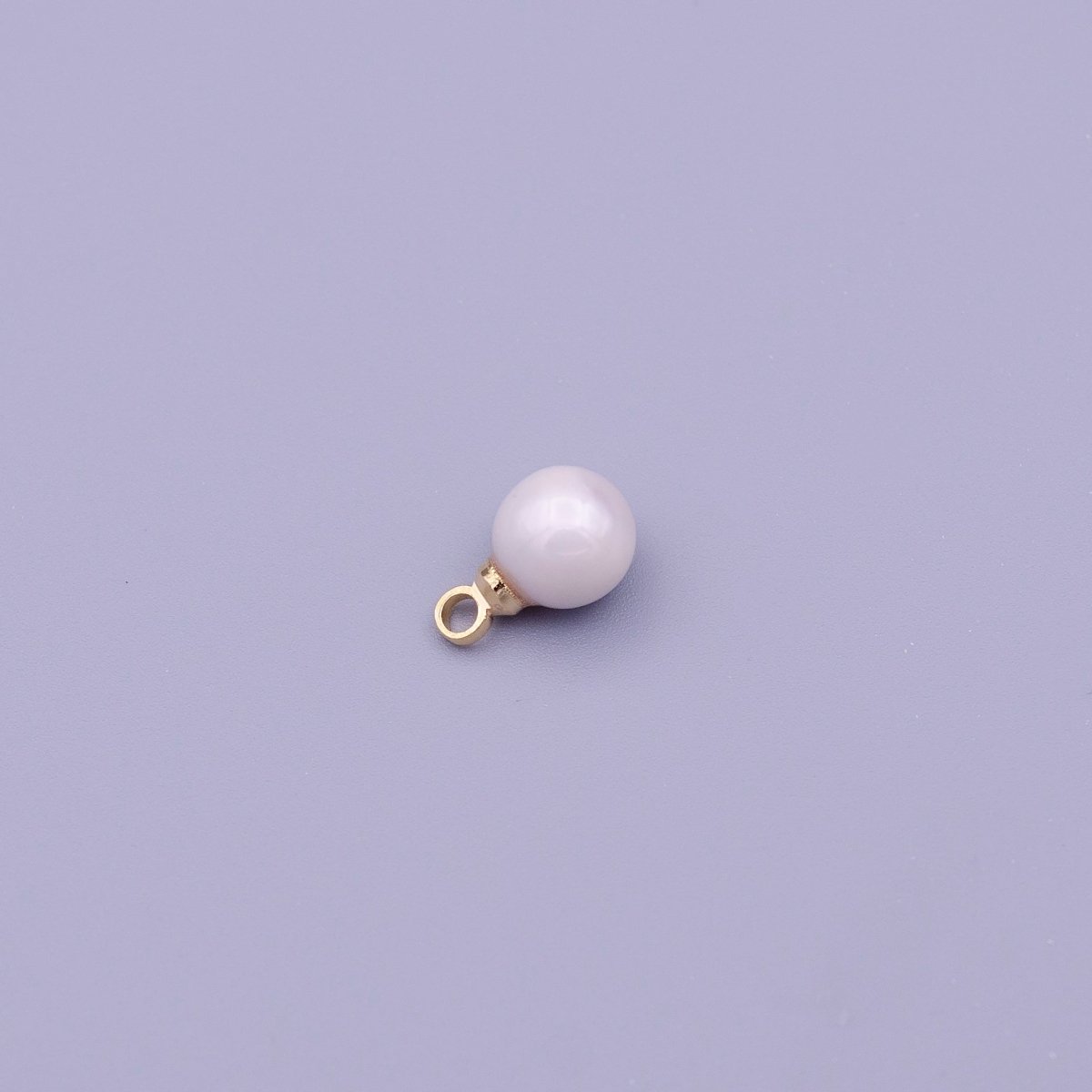 6mm Round White, Pink Pearl Add-On Charm in Gold & Silver | C-197 C-204 C-205