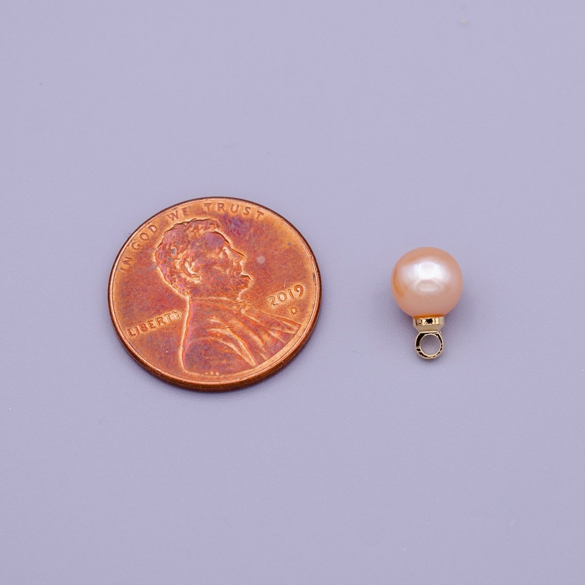 6mm Round White, Pink Pearl Add-On Charm in Gold & Silver | C-197 C-204 C-205