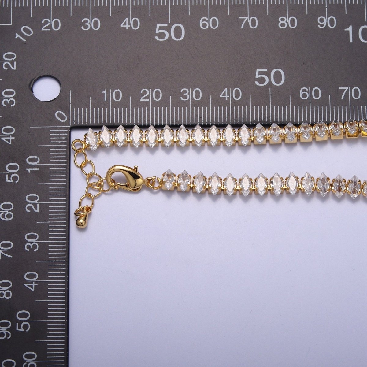 7" Marquise Tennis Chain Bracelet | WA-905