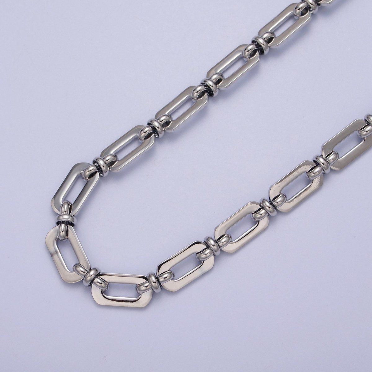 7.3mm Designed Chain, Paperclip & Figure Eight Unfinished Chain in Gold & Silver | ROLL-1000, ROLL-1001 Clearance Pricing