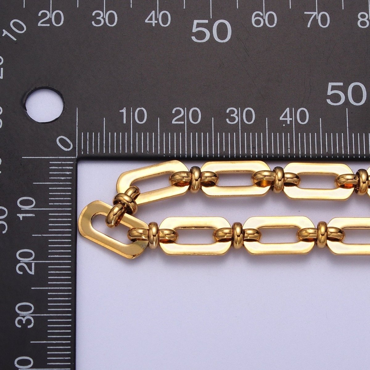 7.3mm Designed Chain, Paperclip & Figure Eight Unfinished Chain in Gold & Silver | ROLL-1000, ROLL-1001 Clearance Pricing