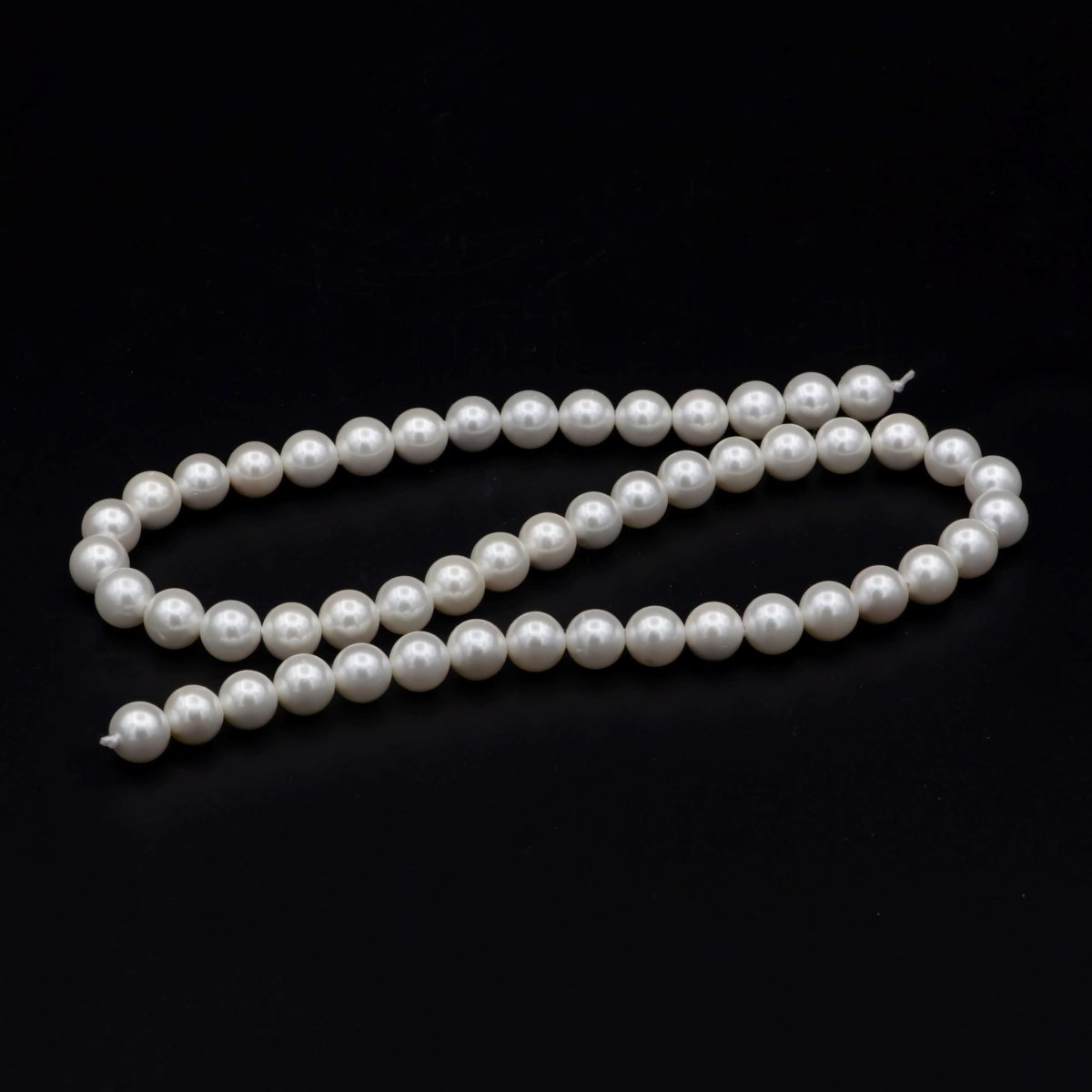 7.9-8.2mm AAA Natural White Semi Round Freshwater Pearls Genuine High Luster Smooth And Round White Freshwater Pearl Beads | WA-575 Clearance Pricing