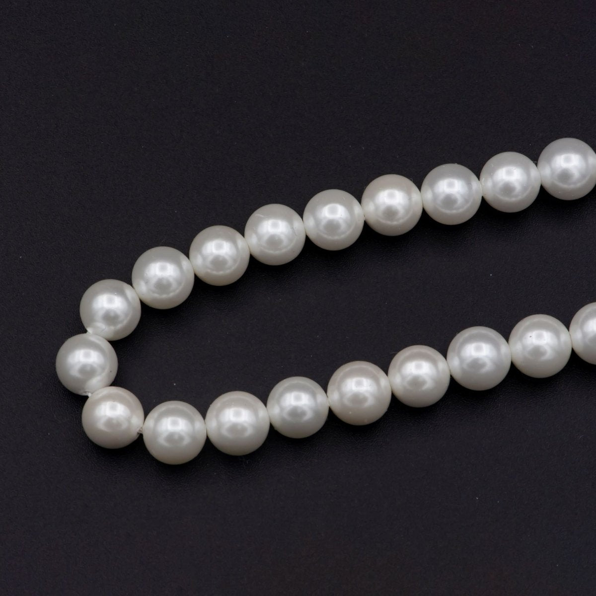 7.9-8.2mm AAA Natural White Semi Round Freshwater Pearls Genuine High Luster Smooth And Round White Freshwater Pearl Beads | WA-575 Clearance Pricing