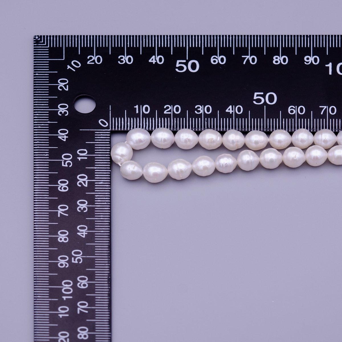 7mm AAA Natural White Freshwater Pearls 55pcs Full Strand | WA-1320 Clearance Pricing