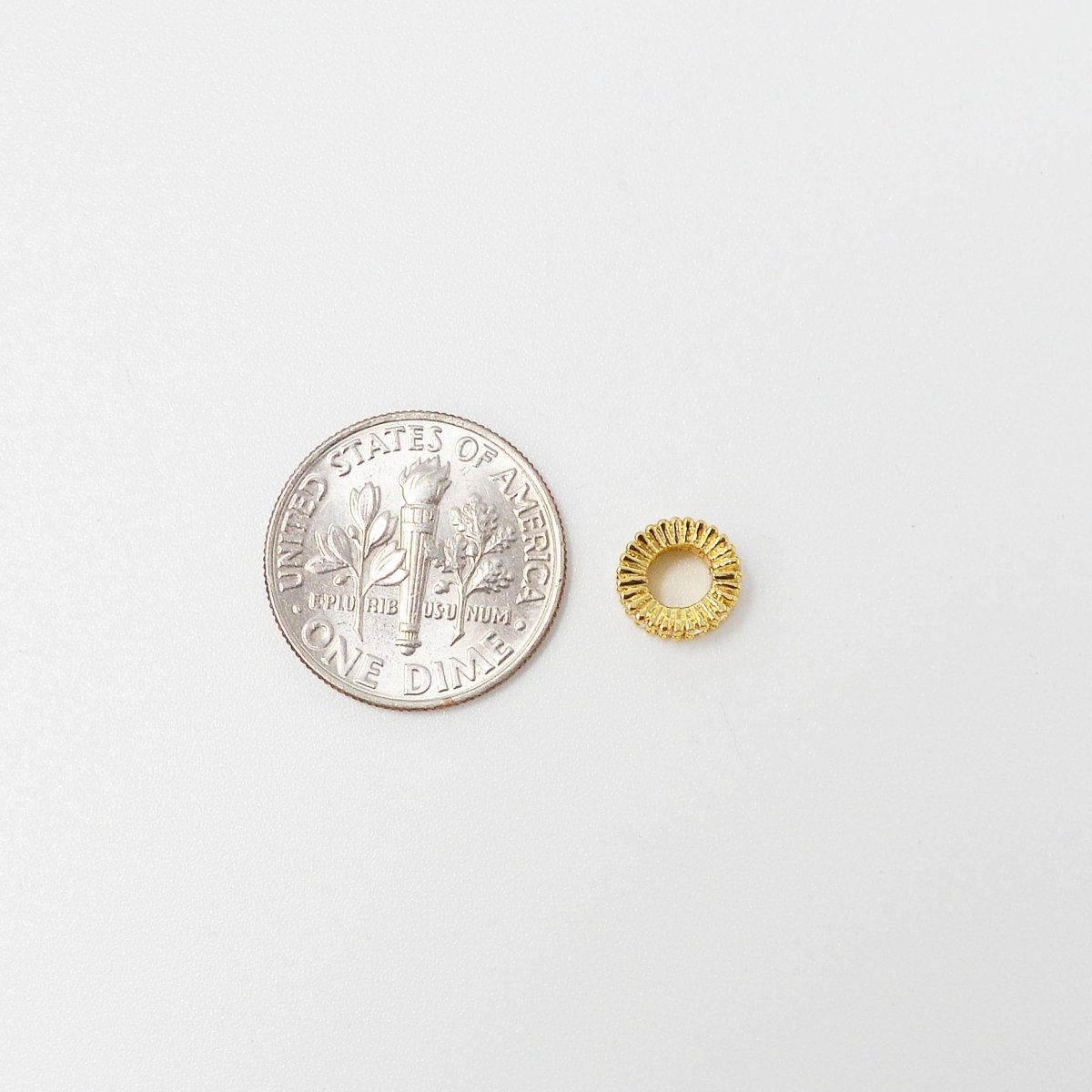 7mm Gold Filled Barrel Bead CLEAR Micro Pave CZ Spacer Rondelle Beads Large hole 3mm for Bracelet making supply - DLUXCA