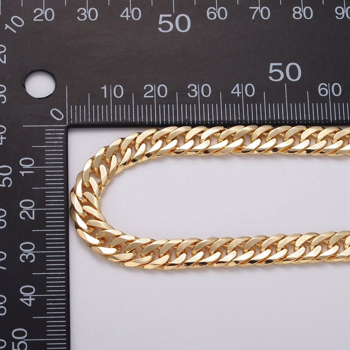 7mm Gold Filled Flat Curb Statement Unfinished Chain in Gold & Silver | ROLL-1048, ROLL-1130 Clearance Pricing