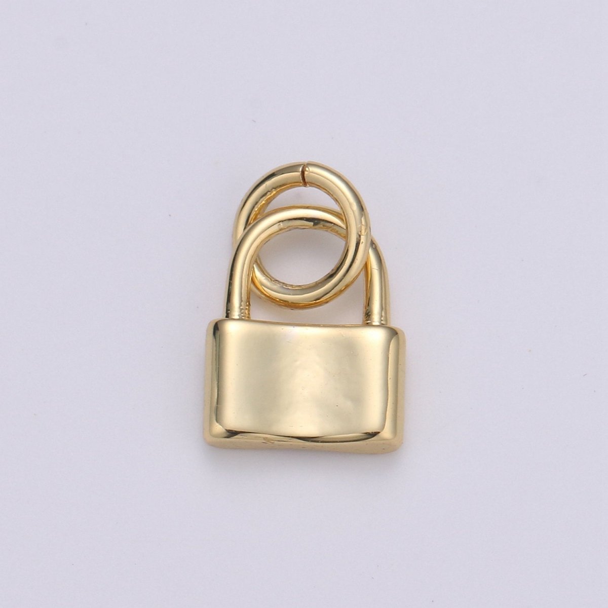 7X10mm Mini Lock Charm in 24K Gold Filled lock charm for earring bracelet necklace, Small Dainty Gold Padlock Charm, Silver Lock Jewelry | D-670, D-671