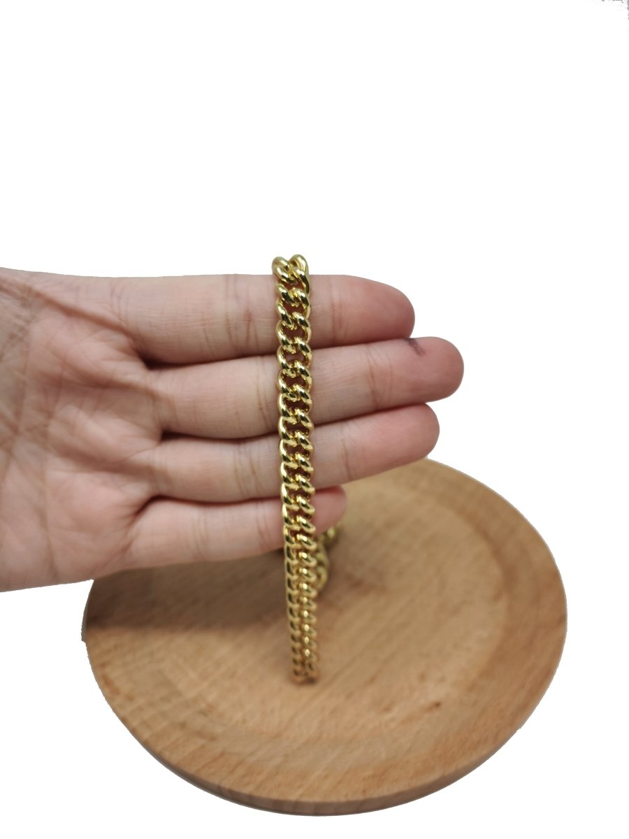 8.3mm x 10mm 24K Gold Filled Cuban CURB Chain, Wholesale Bulk Roll Chain Sold By Yard For Jewelry Making | ROLL-028 Clearance Pricing