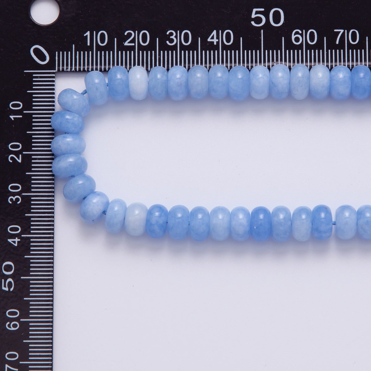 8mm Blue Kyanite Rondelle Natural Gemstone Bead Strand Finding | WA - 036 - DLUXCA