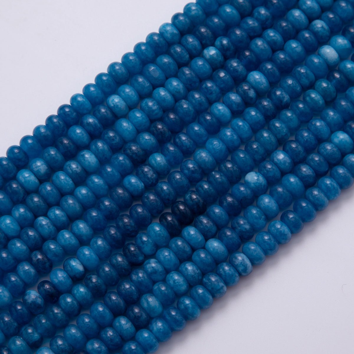 8mm Dark Blue Sodalite Rondelle Natural Gemstone Bead Strand Finding | WA - 662 - DLUXCA