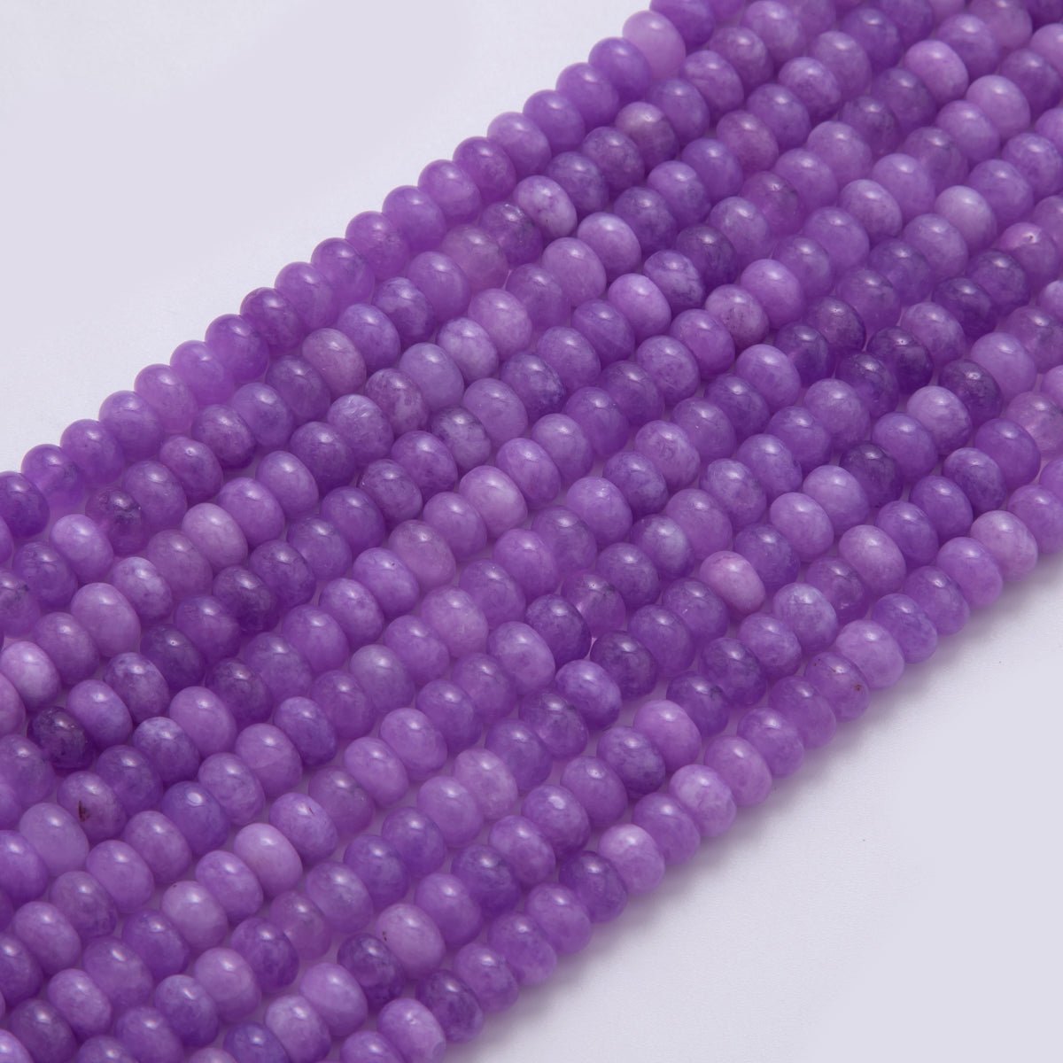 8mm Dark Purple Amethyst Rondelle Natural Gemstone Bead Strand Finding | WA - 563 - DLUXCA