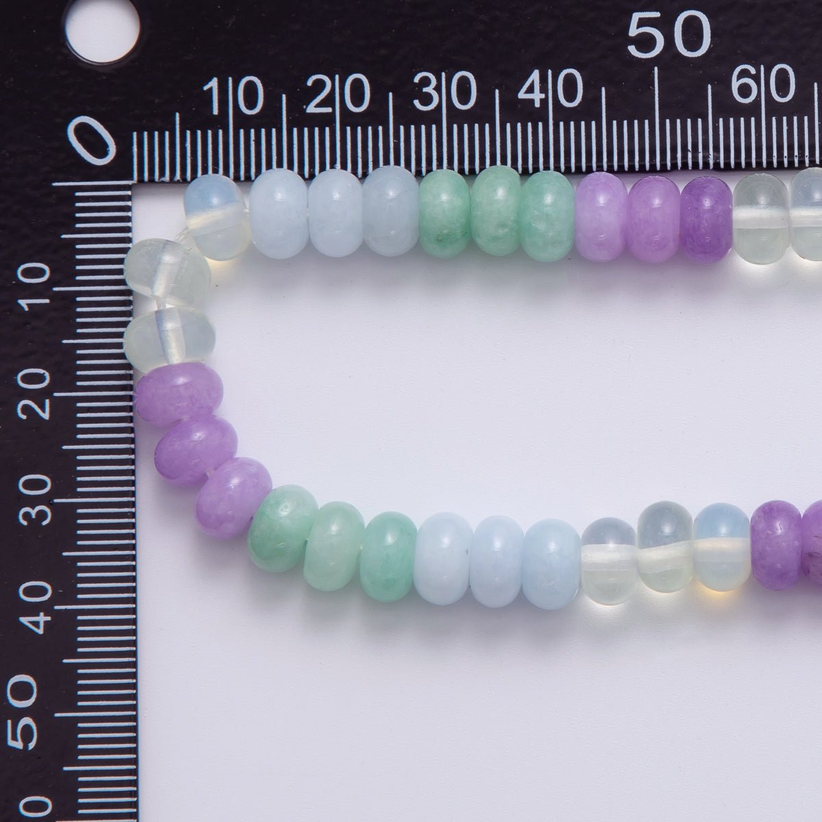 8mm Gradient Purple - Blue - White Rondelle Natural Gemstone Bead Strand Finding | WA - 937 - DLUXCA