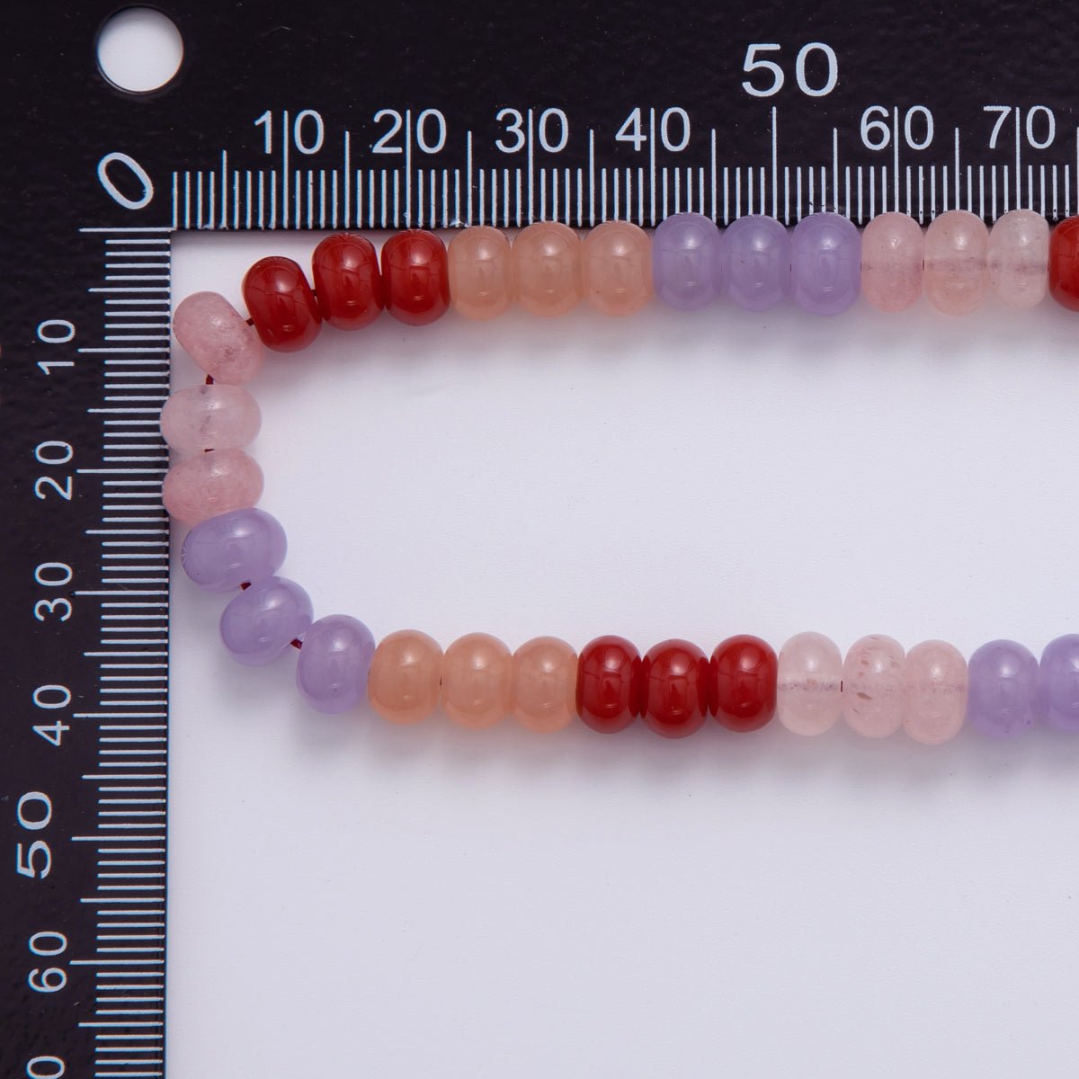 8mm Gradient Red - Pink - Purple Rondelle Natural Gemstone Bead Strand Finding | WA - 943 - DLUXCA