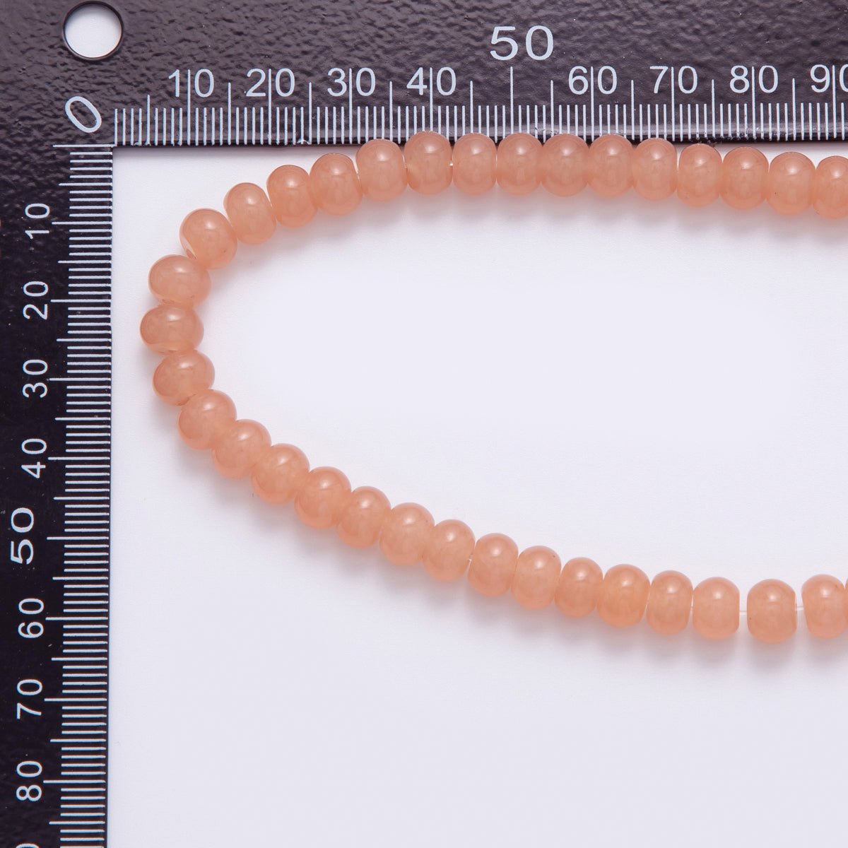 8mm Peach Sunstone Rondelle Natural Gemstone Bead Strand Finding | WA - 025 - DLUXCA