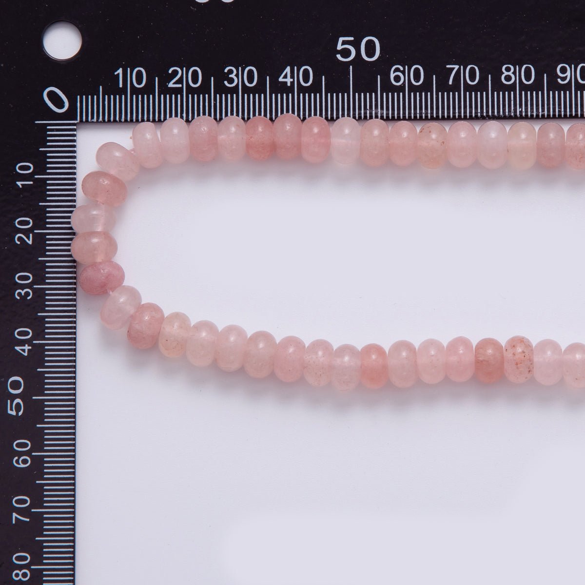 8mm Pink Quartz Rondelle Natural Gemstone Bead Strand Finding | WA - 864 - DLUXCA