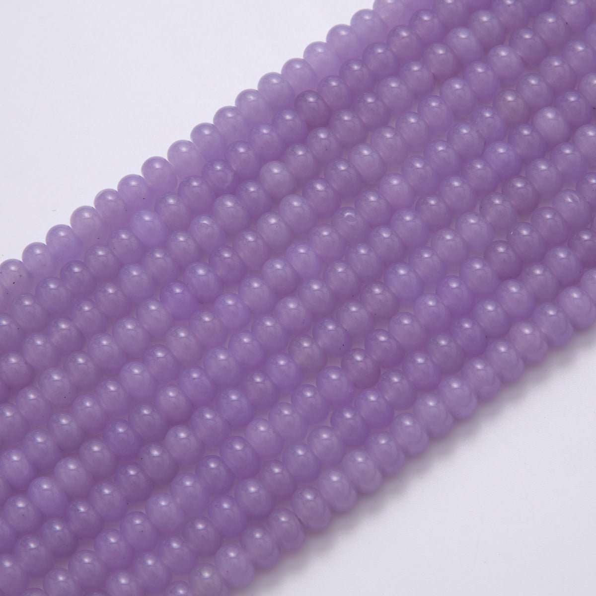 8mm Purple Agate Rondelle Natural Gemstone Bead Strand Finding | WA - 031 - DLUXCA