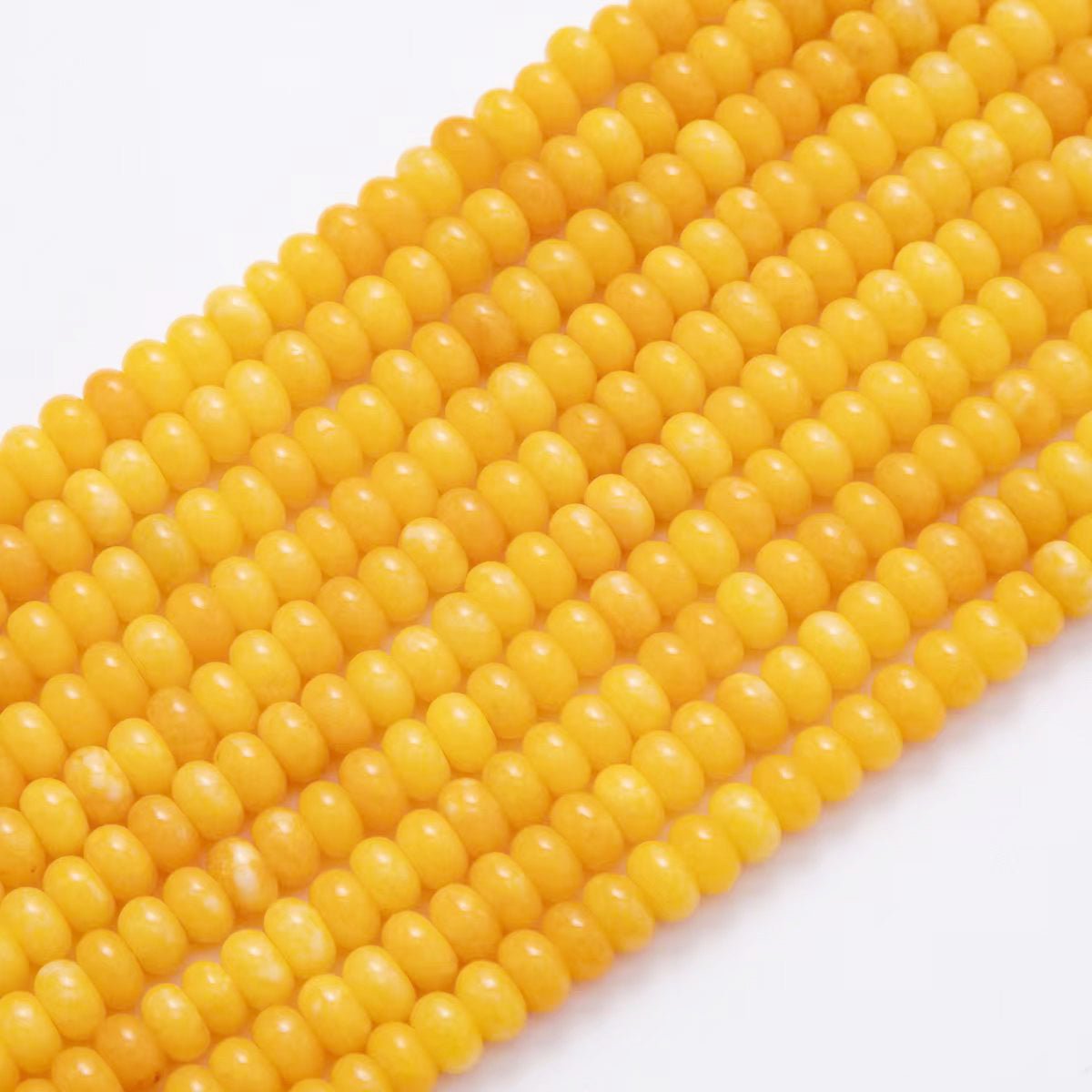 8mm Yellow Citrine Rondelle Natural Gemstone Bead Strand Finding | WA - 677 - DLUXCA