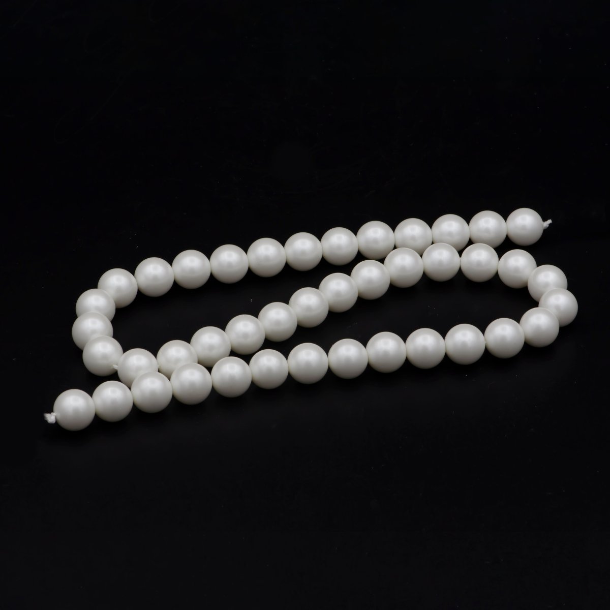 9-10mm AAA Natural White Semi Round Shell Pearls Genuine High Luster Smooth And Round White Shell Pearl Beads | WA-576 Clearance Pricing