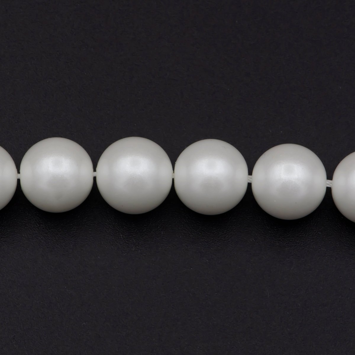 9-10mm AAA Natural White Semi Round Shell Pearls Genuine High Luster Smooth And Round White Shell Pearl Beads | WA-576 Clearance Pricing