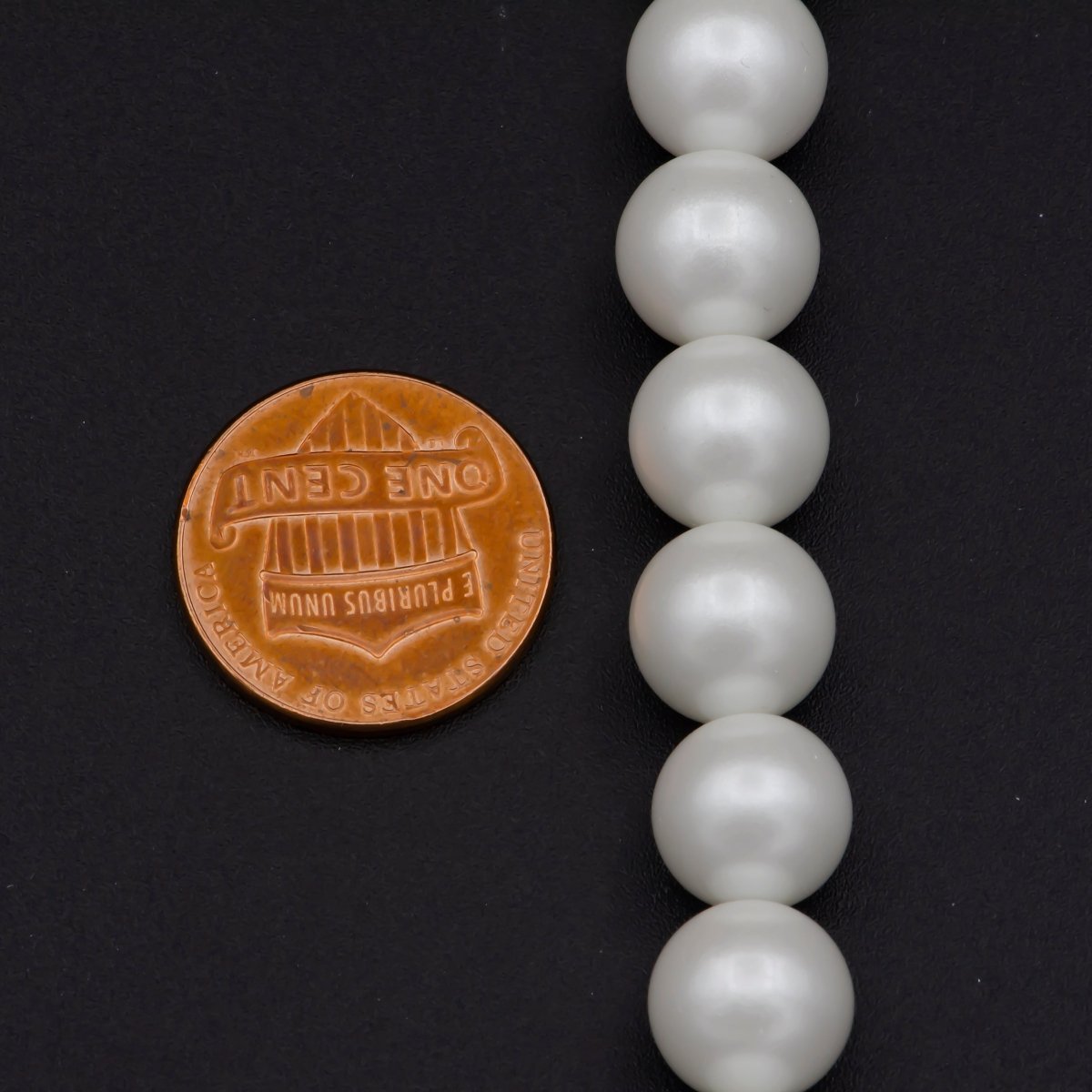 9-10mm AAA Natural White Semi Round Shell Pearls Genuine High Luster Smooth And Round White Shell Pearl Beads | WA-576 Clearance Pricing
