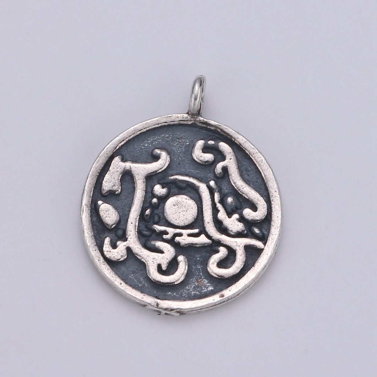 925 Sterling Silver Animal Charm, Round Disc Charm Chinese Animal Charm for Men Necklace Bracelet Earring, Cultural Charm SL-061 SL-062 SL-063 SL-064