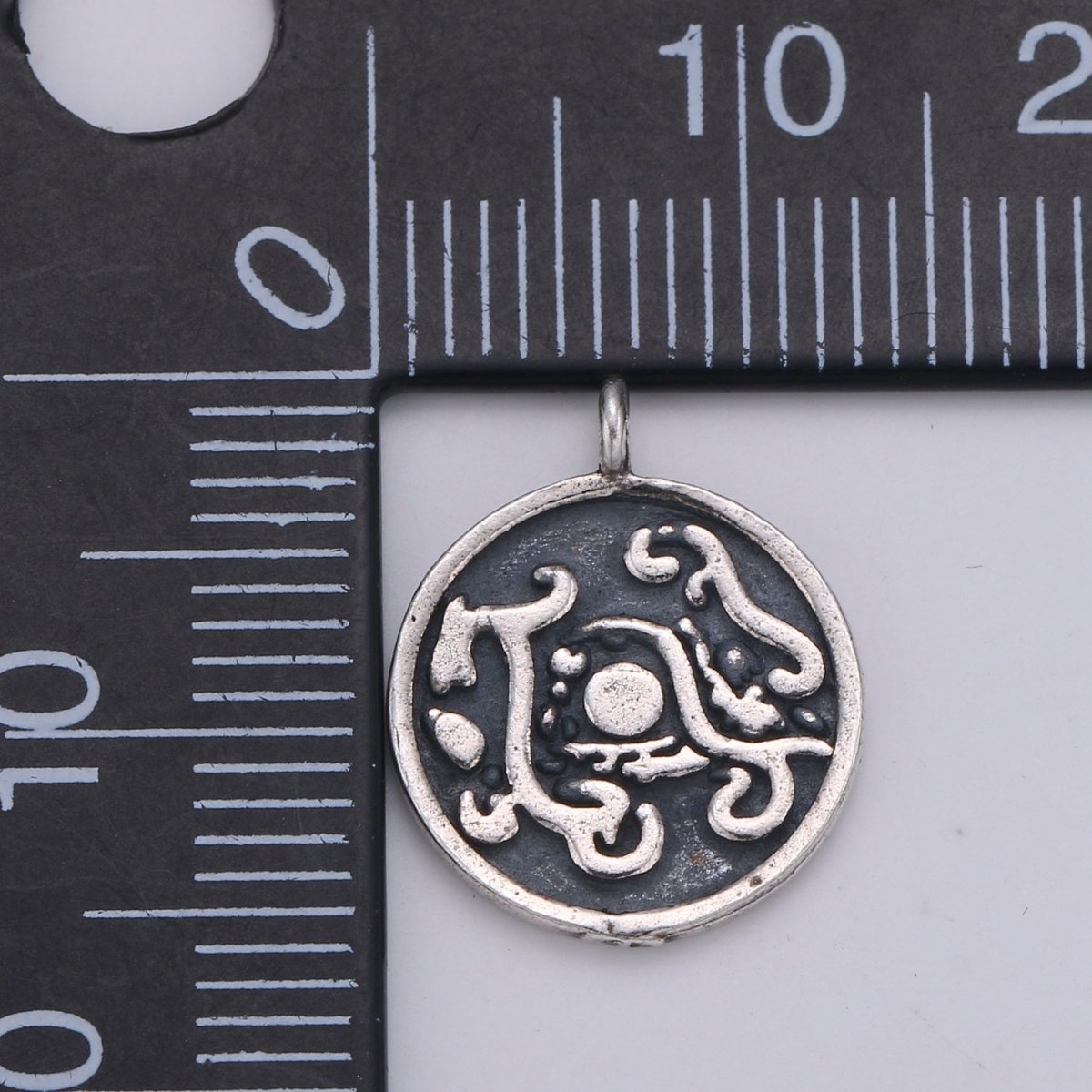 925 Sterling Silver Animal Charm, Round Disc Charm Chinese Animal Charm for Men Necklace Bracelet Earring, Cultural Charm SL-061 SL-062 SL-063 SL-064