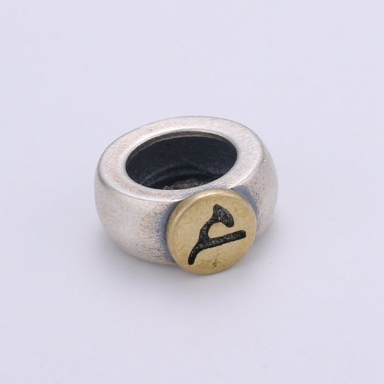 925 Sterling Silver Buddhism Letter Beads, Message Beads Silver Luck Beads for Necklace Bracelet Earring, Buddhism Beads SL-201~SL-206