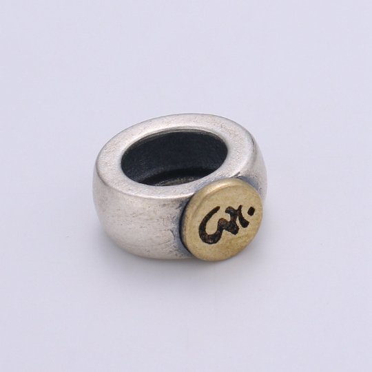 925 Sterling Silver Buddhism Letter Beads, Message Beads Silver Luck Beads for Necklace Bracelet Earring, Buddhism Beads SL-201~SL-206