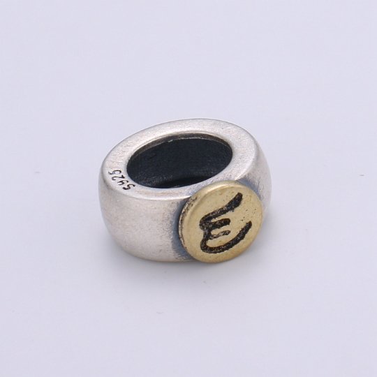 925 Sterling Silver Buddhism Letter Beads, Message Beads Silver Luck Beads for Necklace Bracelet Earring, Buddhism Beads SL-201~SL-206