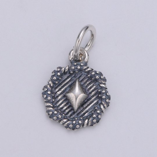 925 Sterling Silver Card Suits Charm, Heart Charm Silver Clover Charm for Necklace Bracelet Earring, Spades Charm,Diamond Charm,SL-HJ-99-102