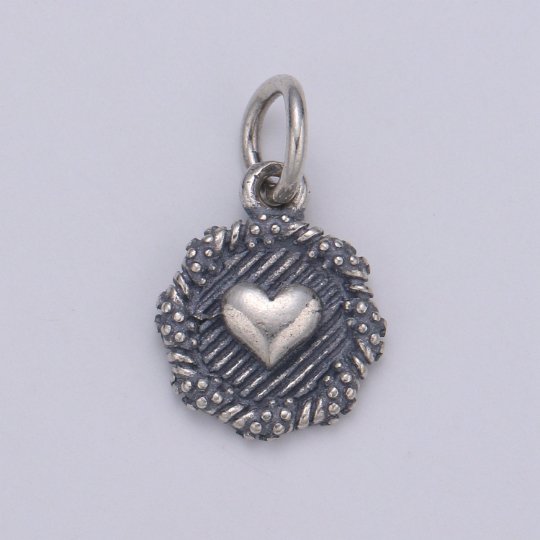 925 Sterling Silver Card Suits Charm, Heart Charm Silver Clover Charm for Necklace Bracelet Earring, Spades Charm,Diamond Charm,SL-HJ-99-102