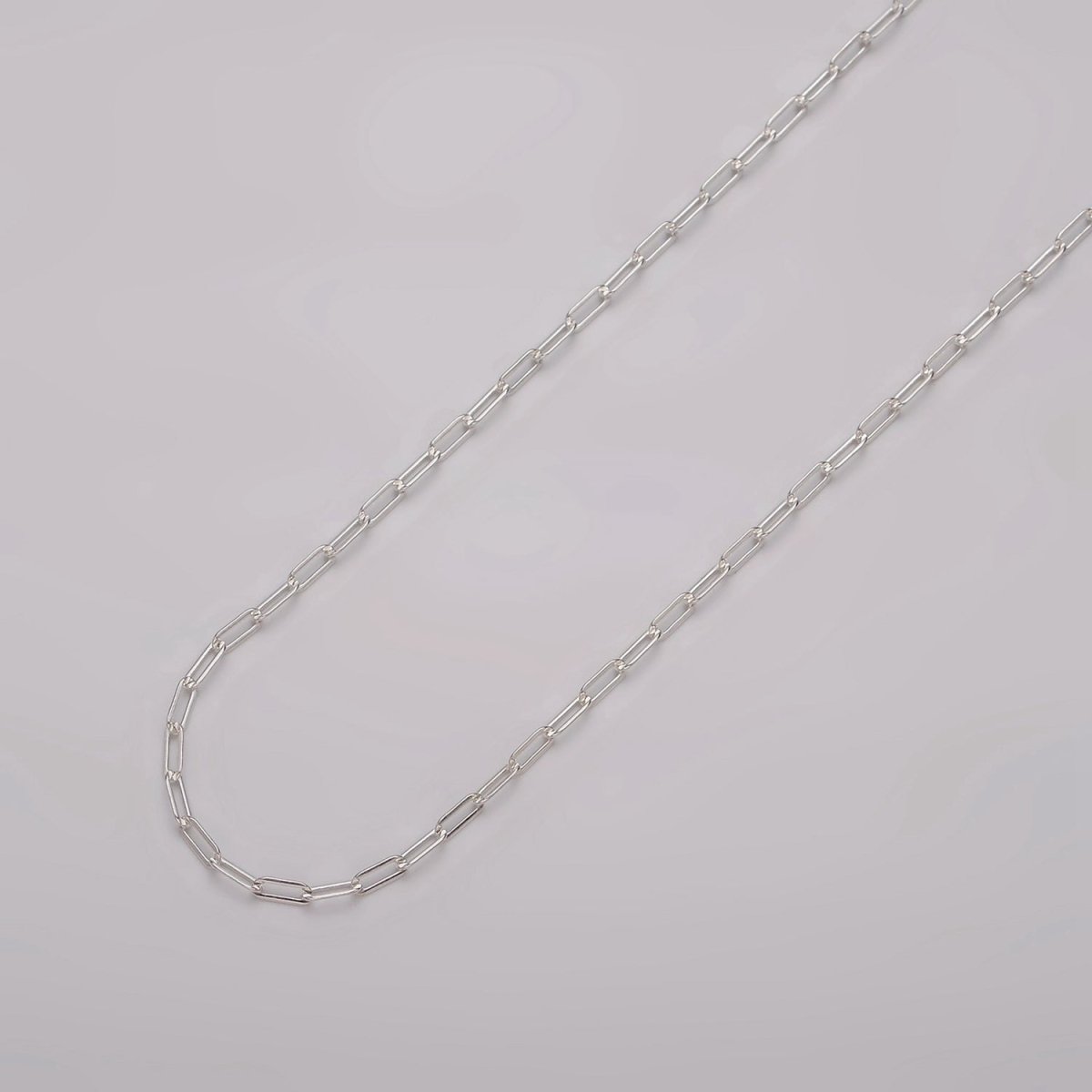 925 Sterling Silver Chain by the Yard- 1.7mm Cable Chain - Thin Delicate Silver Chain Wholesale Chain for Jewelry Making ROLL-1481 - DLUXCA