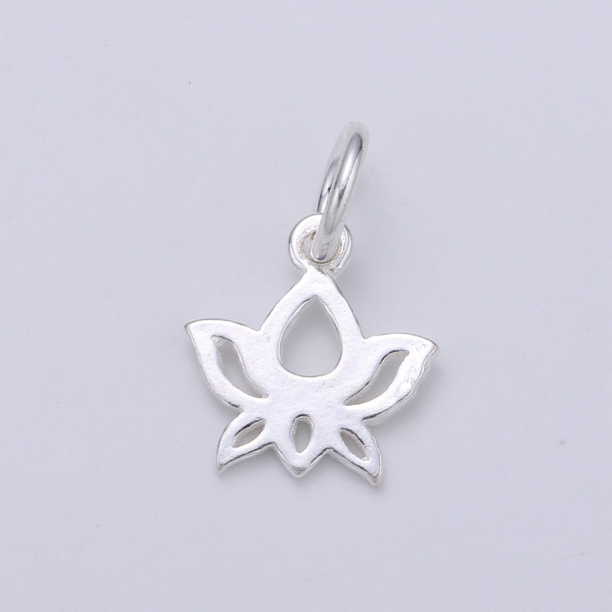 925 Sterling Silver Lily Charm, Floral Charm Silver Flower Charm for Necklace Bracelet Earring, Flower Charm SL-112