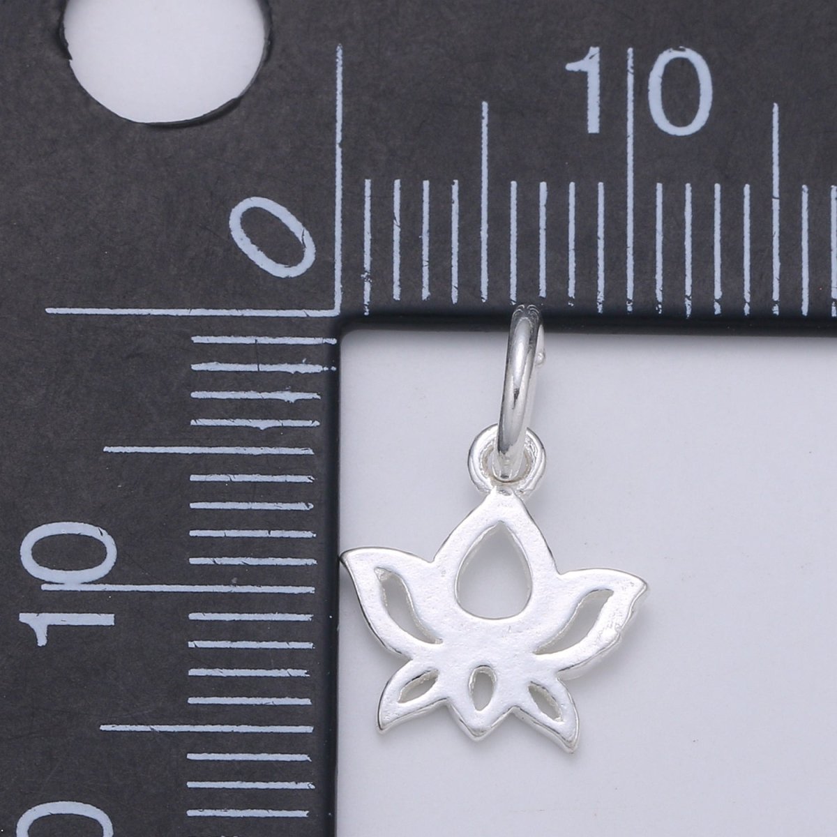 925 Sterling Silver Lily Charm, Floral Charm Silver Flower Charm for Necklace Bracelet Earring, Flower Charm SL-112