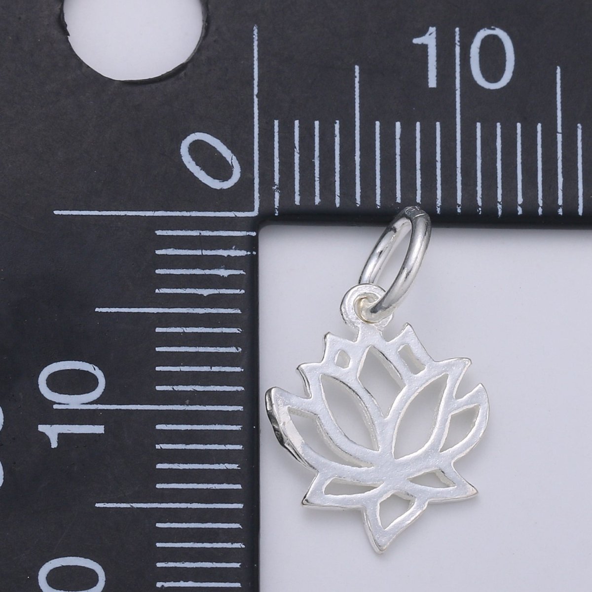 925 Sterling Silver Rose Charm, Floral Charm Silver Flower Charm for Necklace Bracelet Earring, Flower Charm SL-121